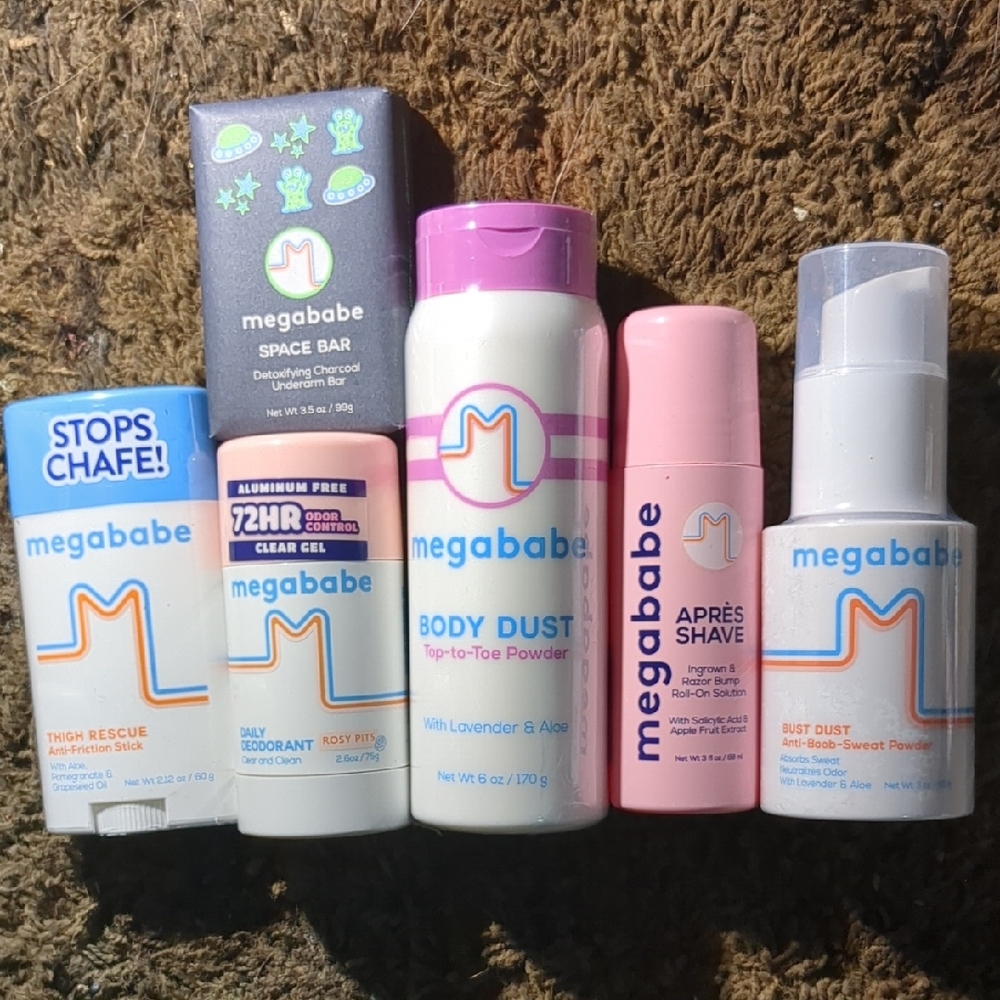 (6) MEGABABE Deodorant/Shaving Solutions For ALL Female Body Parts